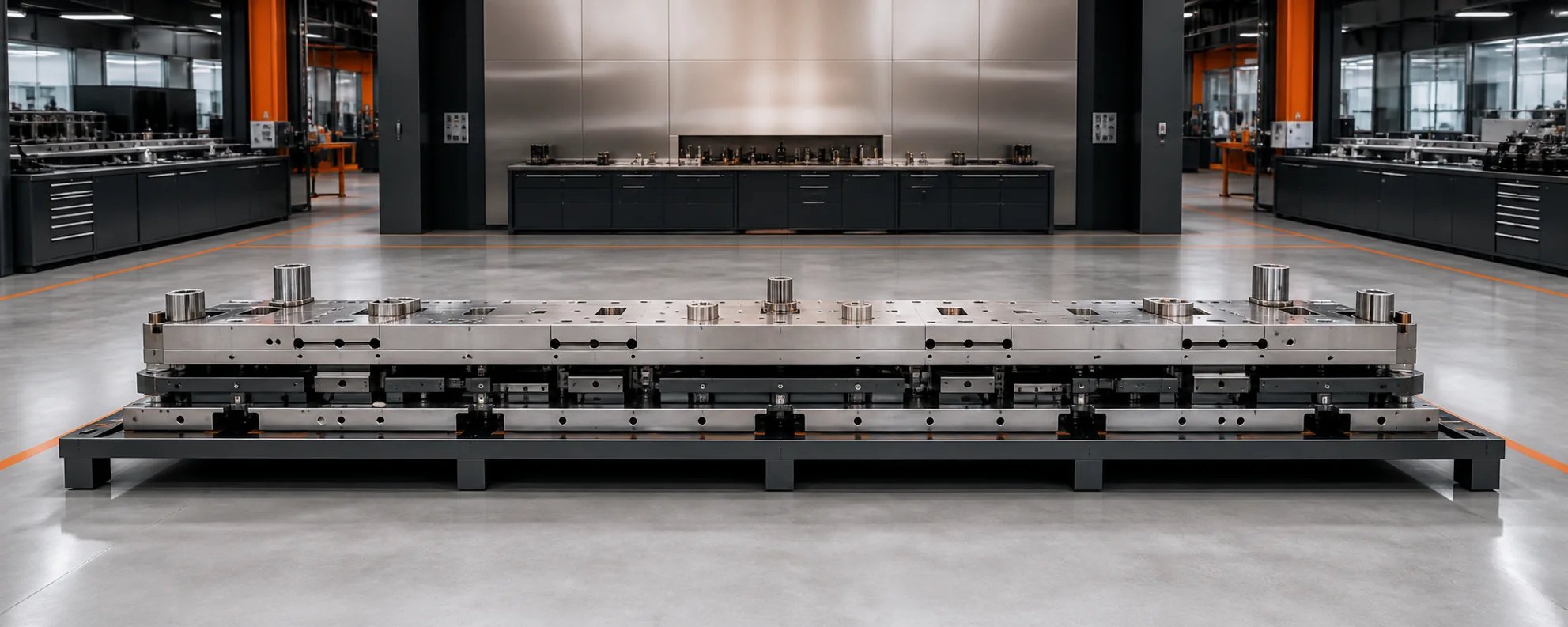Large fixed metal tooling that cannot be moved to a conventional marking station