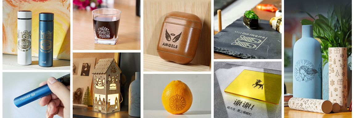 Collection of personalized everyday products across several materials